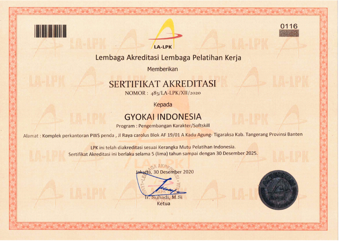 Dokumen Sertifikat akreditasi