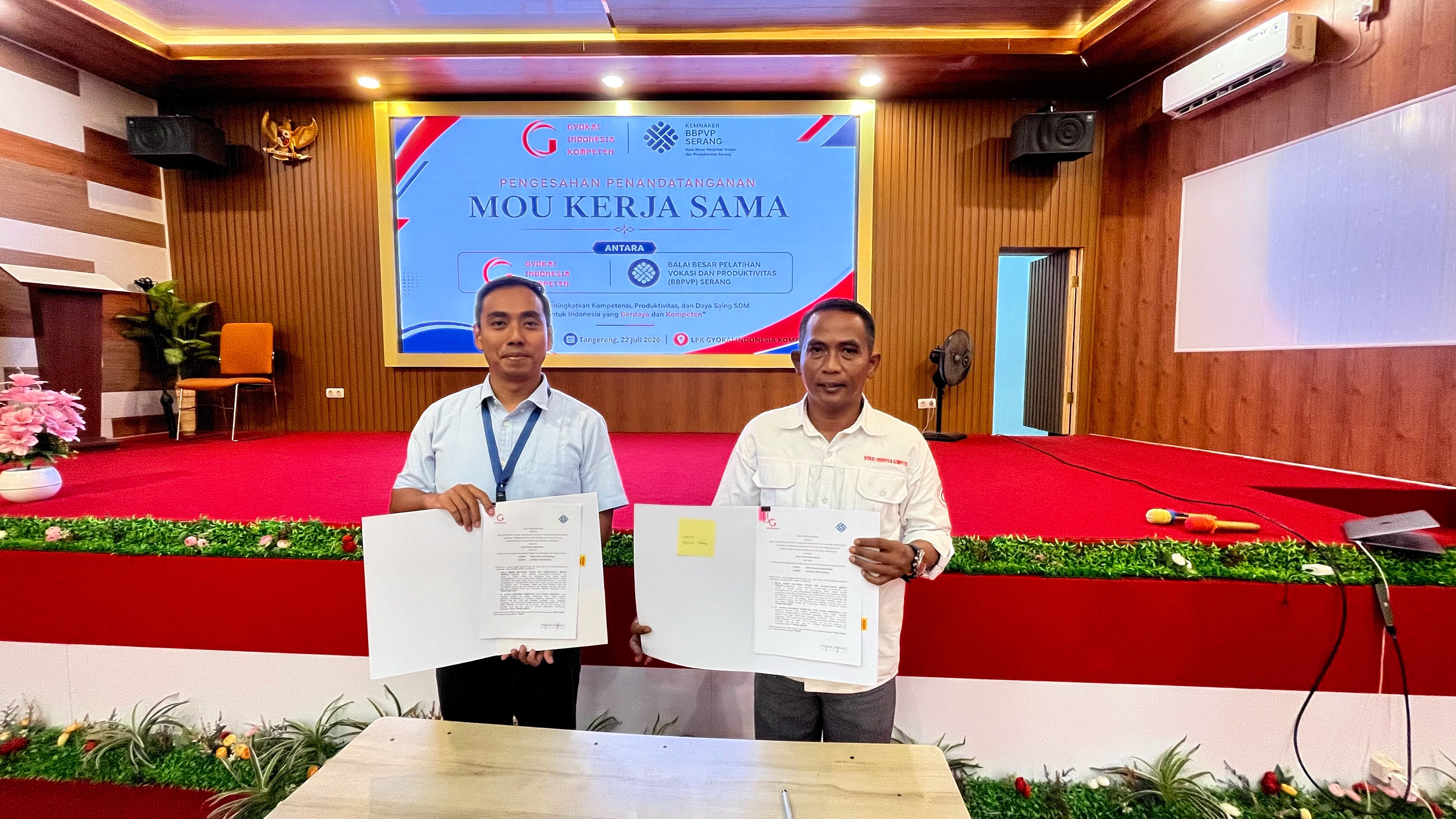Gyokai Indonesia Kompeten dan BBPVP Serang Resmi Jalin Kerja Sama Tingkatkan Kompetensi SDM Indonesia