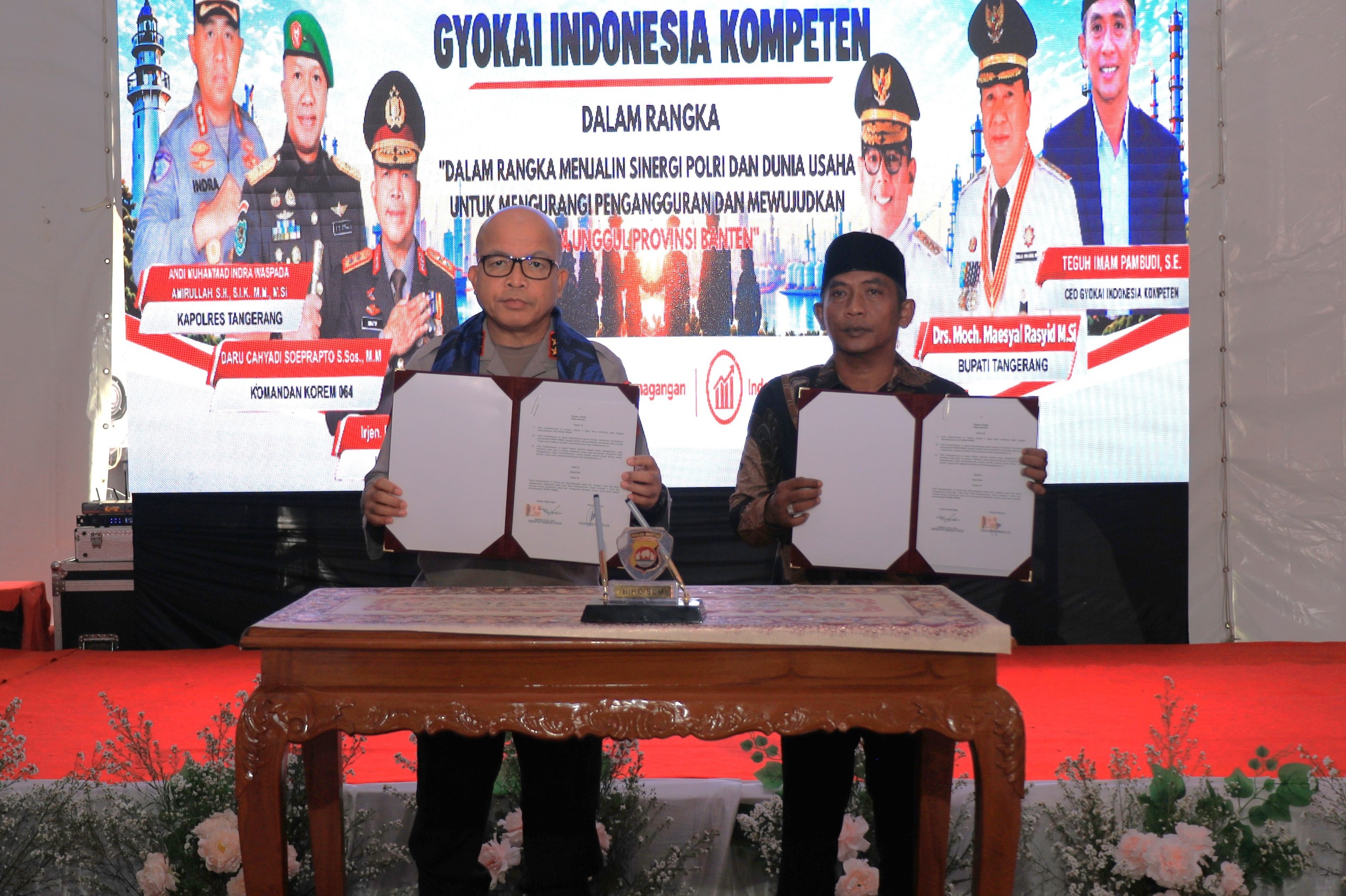 GYOKAI INDONESIA KOMPETEN BERHASIL MELAKUKAN KERJASAMA DENGAN POLDA BANTEN DALAM PROGRAM POLIRAN (POLISI PEDULI PENGANGGURAN)